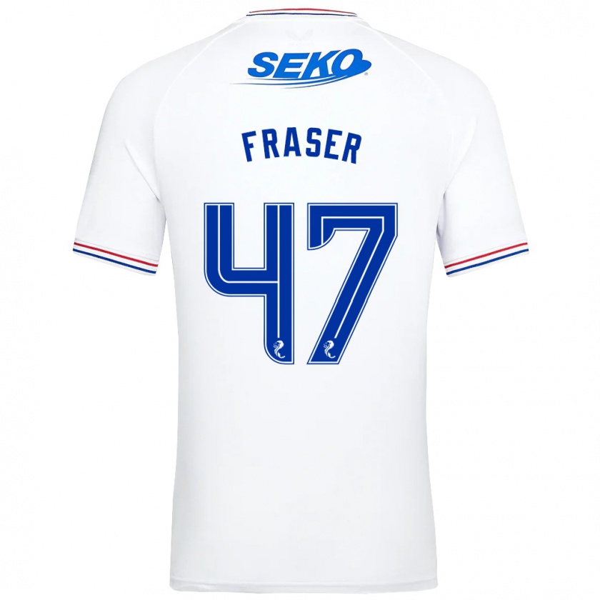 Kandiny Kinder Robbie Fraser #47 Weiß Auswärtstrikot Trikot 2023/24 T-Shirt