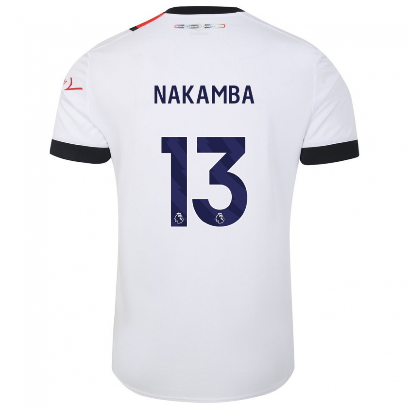 Kandiny Kinder Marvelous Nakamba #13 Weiß Auswärtstrikot Trikot 2023/24 T-Shirt