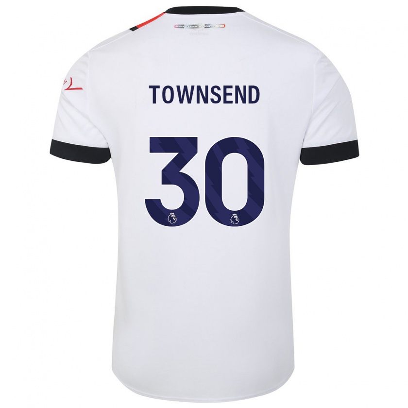 Kandiny Kinder Andros Townsend #30 Weiß Auswärtstrikot Trikot 2023/24 T-Shirt