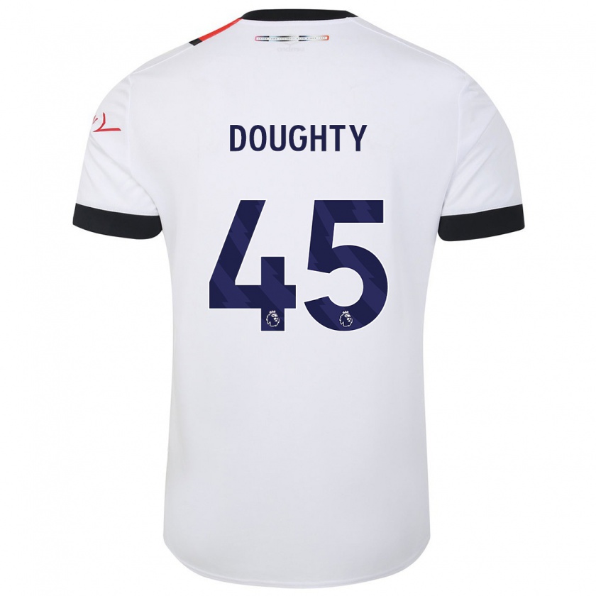 Kandiny Kinder Alfie Doughty #45 Weiß Auswärtstrikot Trikot 2023/24 T-Shirt