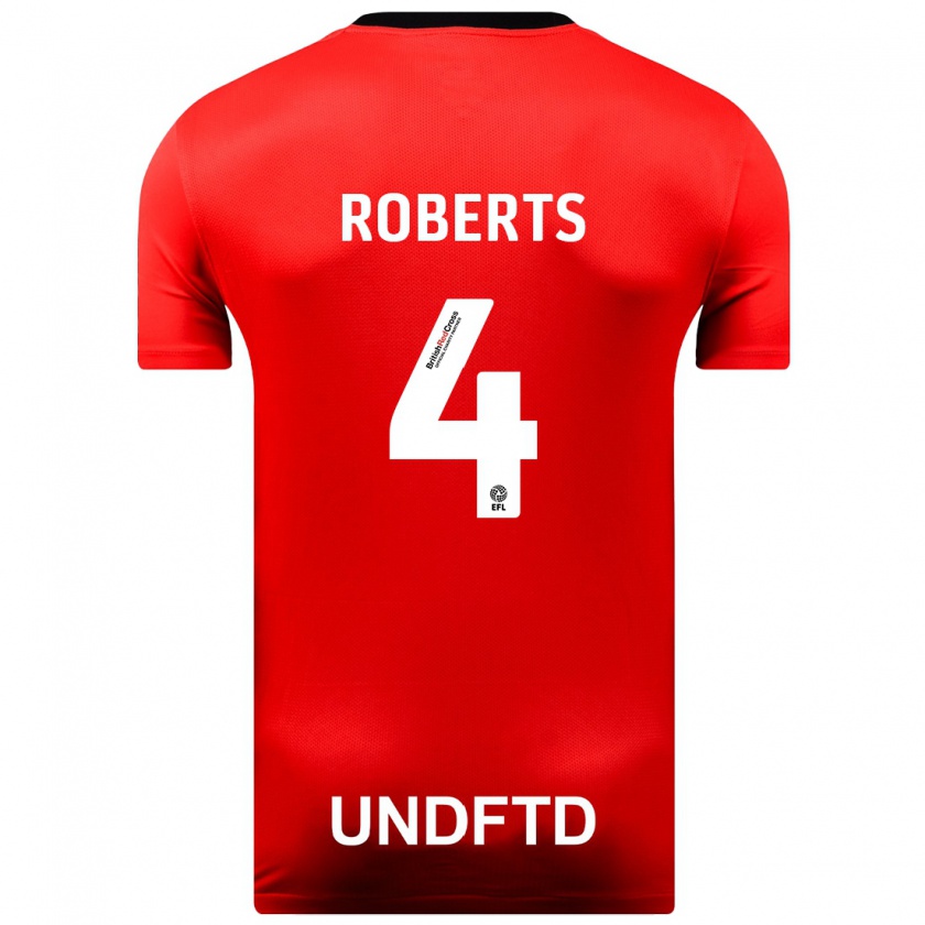 Kandiny Kinder Marc Roberts #4 Rot Auswärtstrikot Trikot 2023/24 T-Shirt