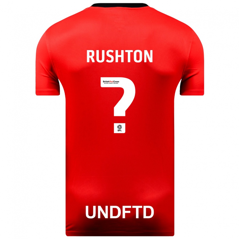 Kandiny Kinder Niall Rushton #0 Rot Auswärtstrikot Trikot 2023/24 T-Shirt