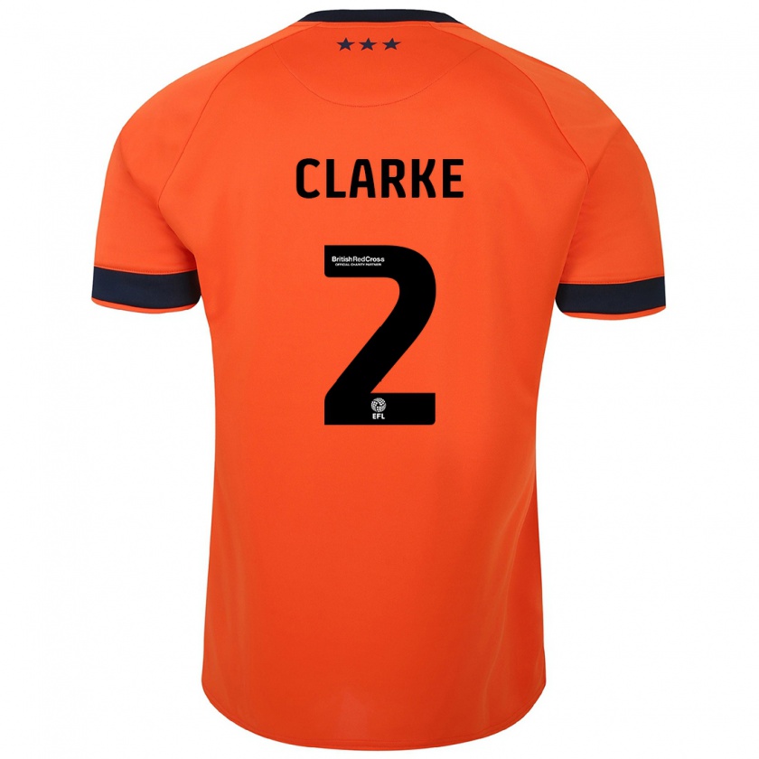 Kandiny Kinder Harry Clarke #2 Orangefarben Auswärtstrikot Trikot 2023/24 T-Shirt