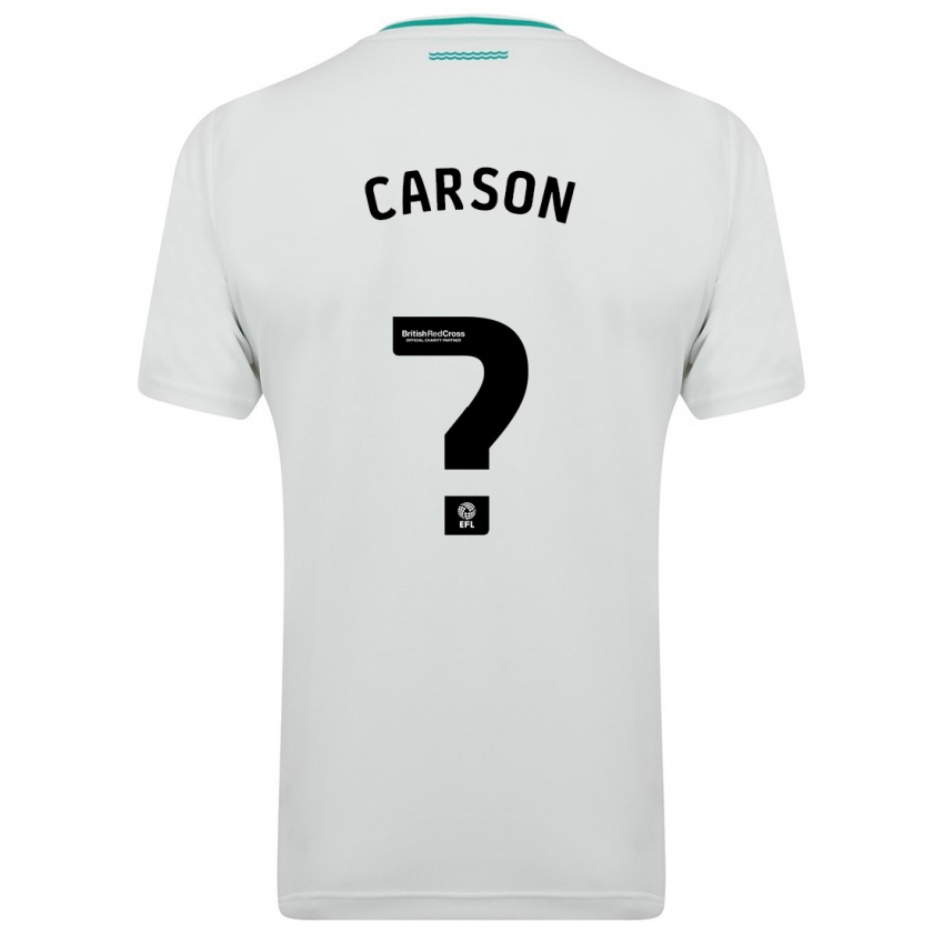 Kandiny Kinder Matty Carson #0 Weiß Auswärtstrikot Trikot 2023/24 T-Shirt