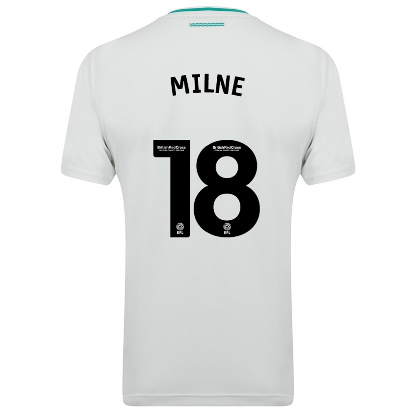 Kandiny Kinder Isabel Milne #18 Weiß Auswärtstrikot Trikot 2023/24 T-Shirt