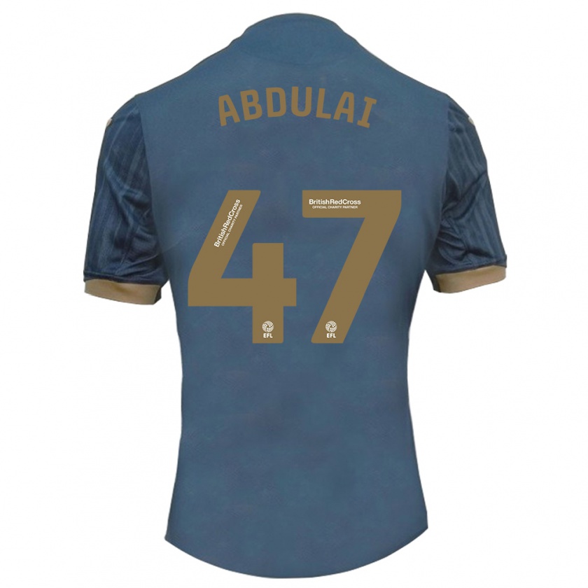 Kandiny Kinder Azeem Abdulai #47 Dunkles Blaugrün Auswärtstrikot Trikot 2023/24 T-Shirt