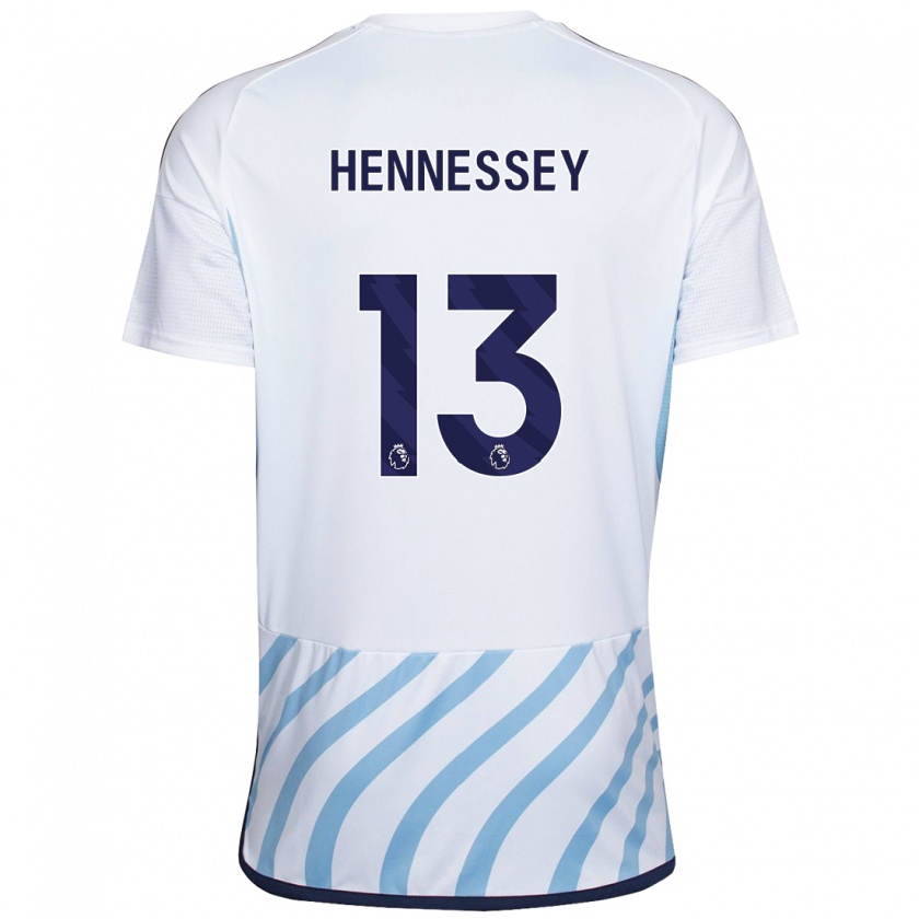 Kandiny Kinder Wayne Hennessey #13 Weiß Blau Auswärtstrikot Trikot 2023/24 T-Shirt