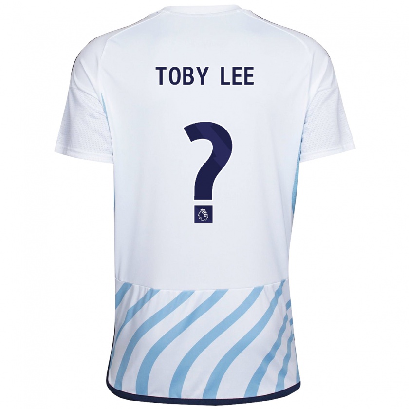 Kandiny Kinder Toby Lee #0 Weiß Blau Auswärtstrikot Trikot 2023/24 T-Shirt
