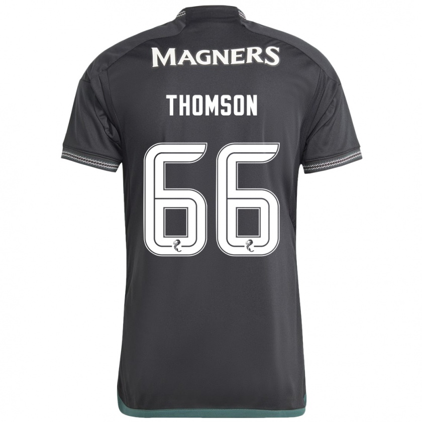 Kandiny Kinder Corey Thomson #66 Schwarz Auswärtstrikot Trikot 2023/24 T-Shirt