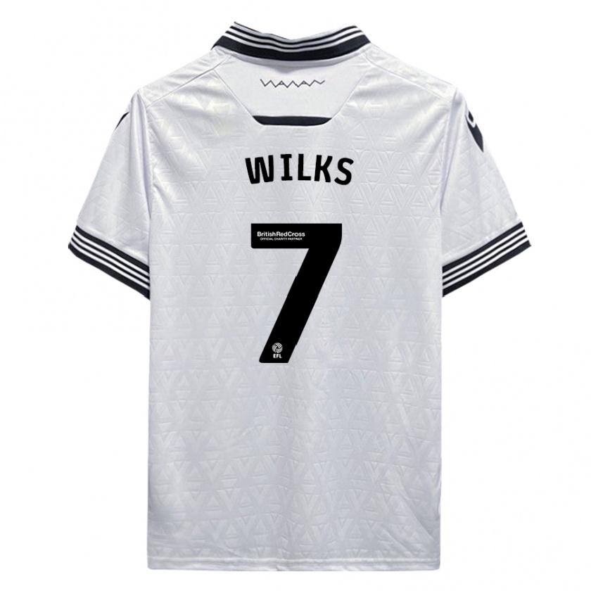 Kandiny Kinder Mallik Wilks #7 Weiß Auswärtstrikot Trikot 2023/24 T-Shirt