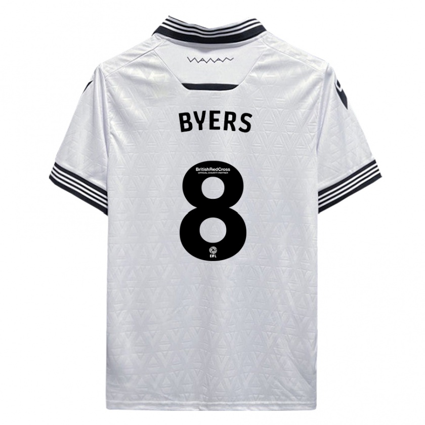 Kandiny Kinder George Byers #8 Weiß Auswärtstrikot Trikot 2023/24 T-Shirt