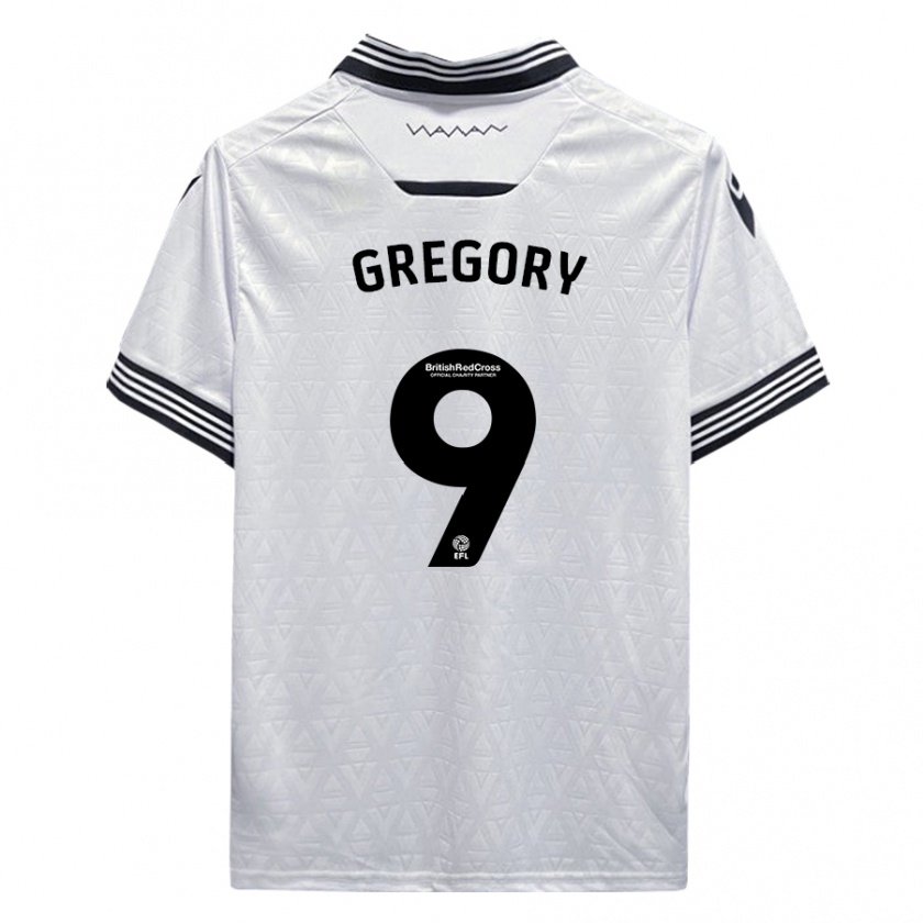 Kandiny Kinder Lee Gregory #9 Weiß Auswärtstrikot Trikot 2023/24 T-Shirt