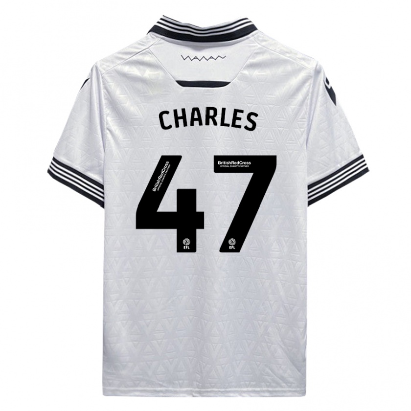 Kandiny Kinder Pierce Charles #47 Weiß Auswärtstrikot Trikot 2023/24 T-Shirt