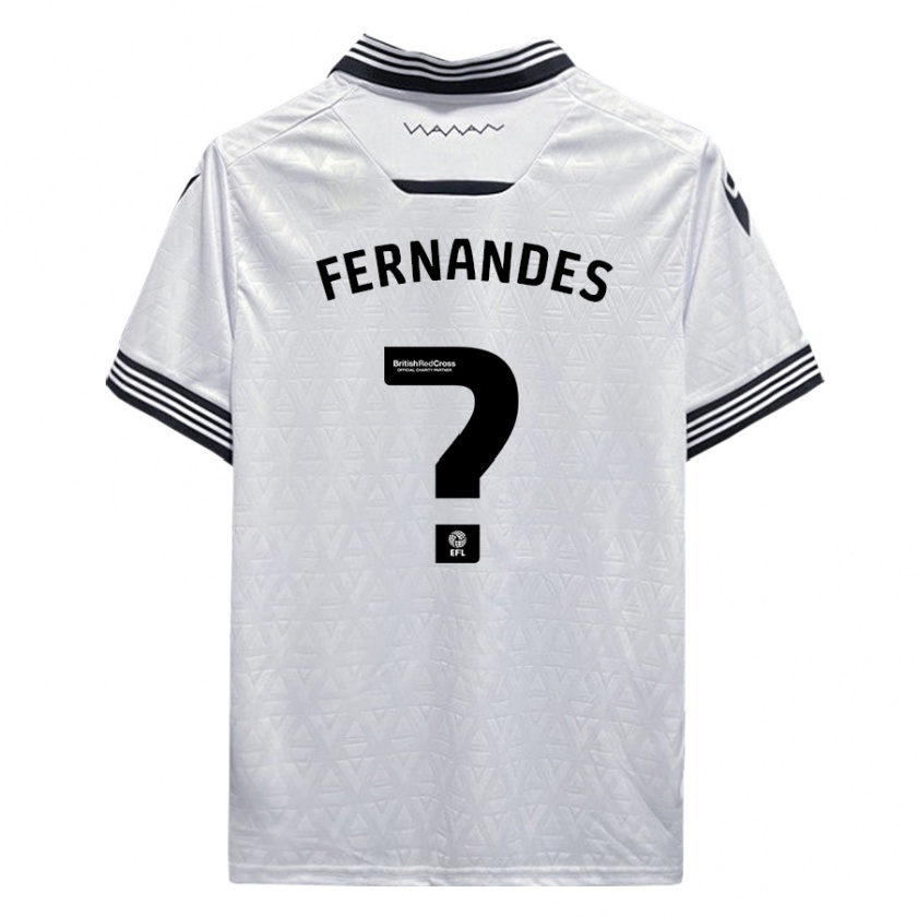 Kandiny Kinder Bruno Fernandes #0 Weiß Auswärtstrikot Trikot 2023/24 T-Shirt
