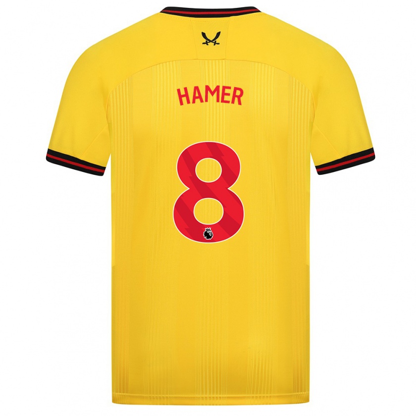 Kandiny Kinder Gustavo Hamer #8 Gelb Auswärtstrikot Trikot 2023/24 T-Shirt