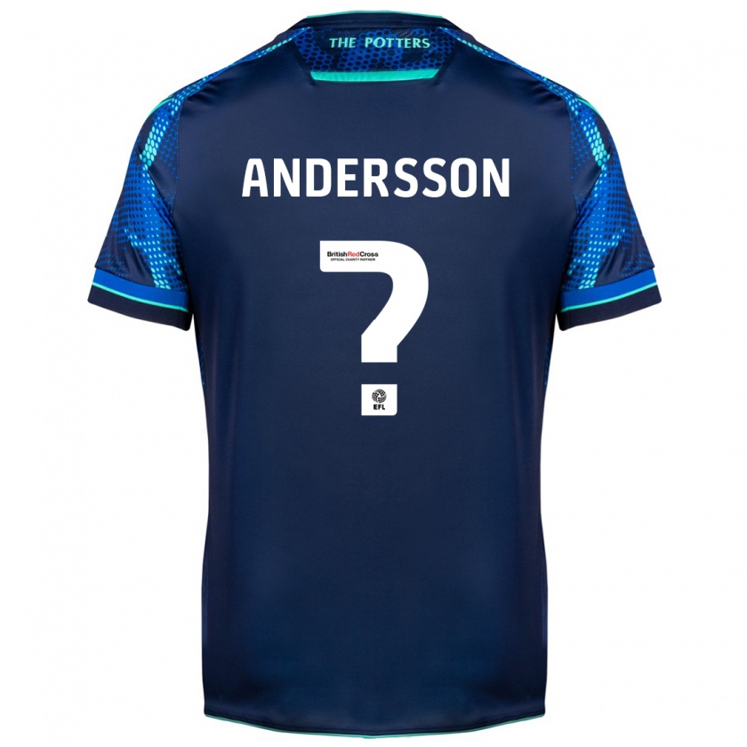 Kandiny Kinder Edwin Andersson #0 Marine Auswärtstrikot Trikot 2023/24 T-Shirt