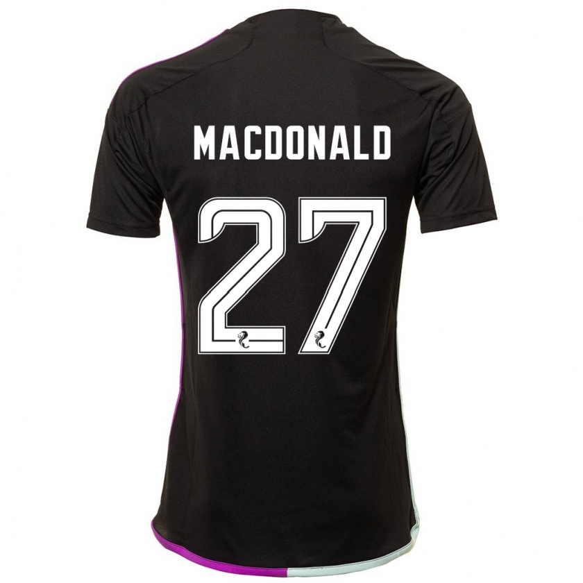Kandiny Kinder Angus Macdonald #27 Schwarz Auswärtstrikot Trikot 2023/24 T-Shirt