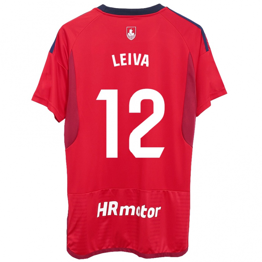 Kandiny Herren Álvaro Leiva #12 Rot Heimtrikot Trikot 2023/24 T-Shirt