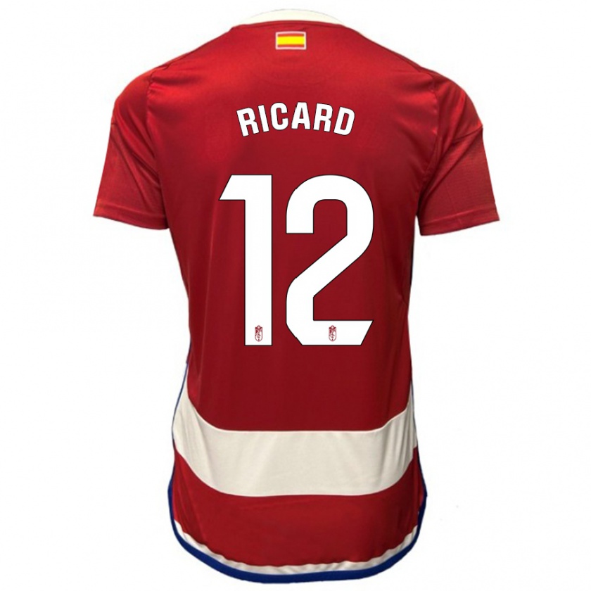 Kandiny Herren Ricard Sánchez #12 Rot Heimtrikot Trikot 2023/24 T-Shirt