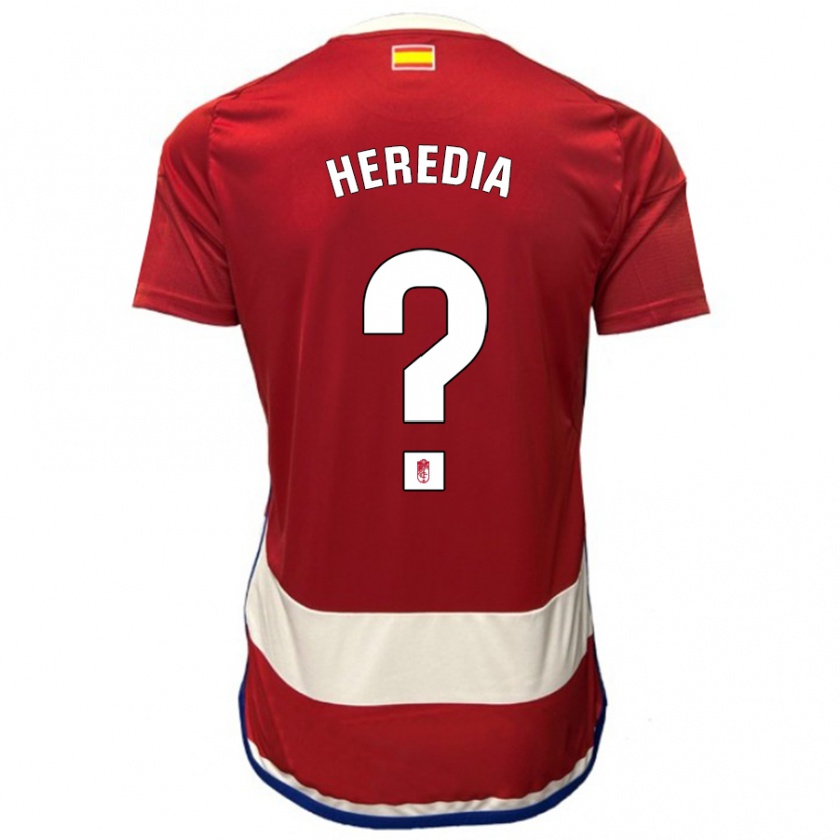 Kandiny Herren Adri Heredia #0 Rot Heimtrikot Trikot 2023/24 T-Shirt