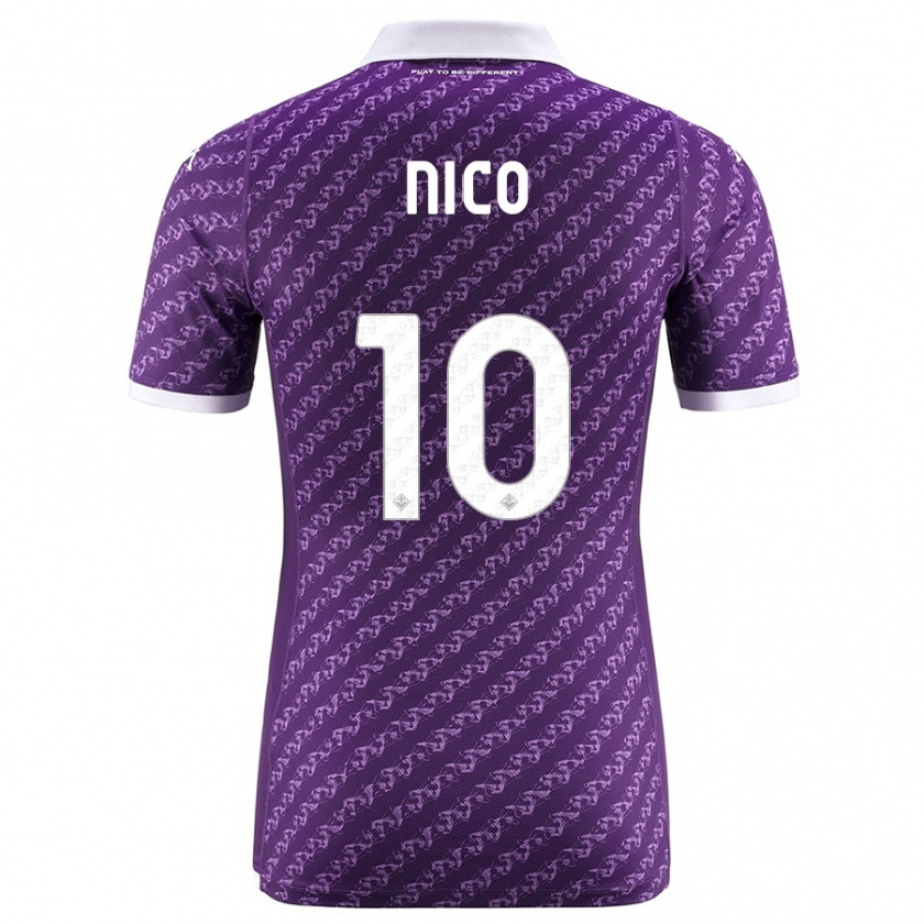 Kandiny Herren Nicolás González #10 Violett Heimtrikot Trikot 2023/24 T-Shirt