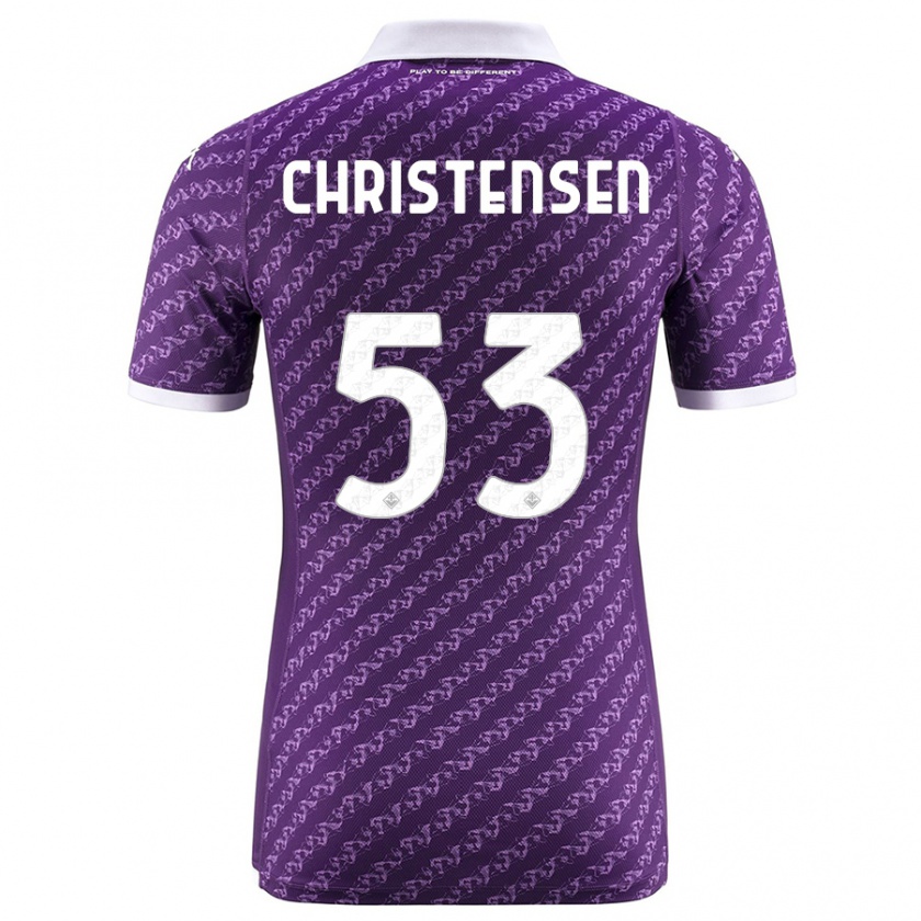 Kandiny Herren Oliver Christensen #53 Violett Heimtrikot Trikot 2023/24 T-Shirt