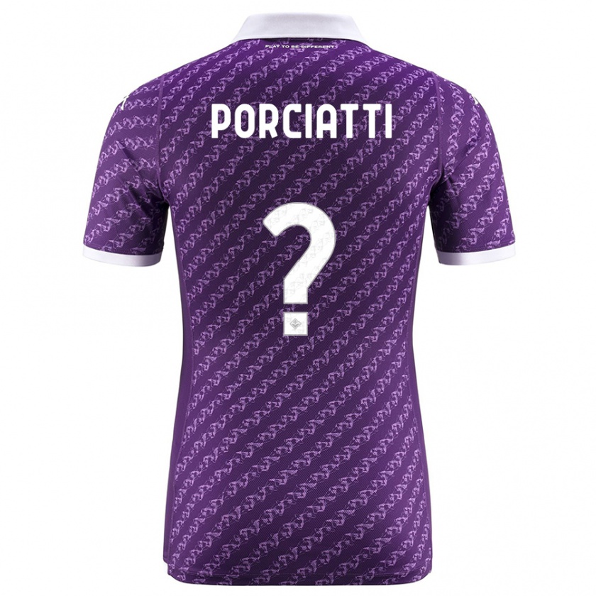 Kandiny Herren Filippo Porciatti #0 Violett Heimtrikot Trikot 2023/24 T-Shirt
