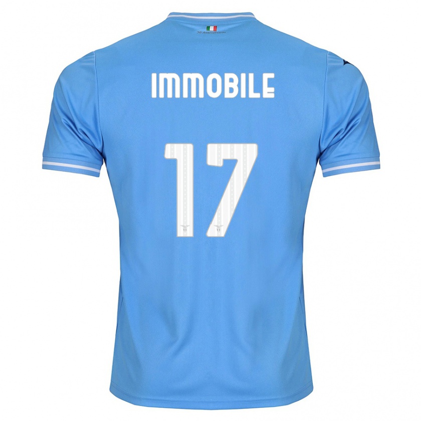 Kandiny Herren Ciro Immobile #17 Blau Heimtrikot Trikot 2023/24 T-Shirt