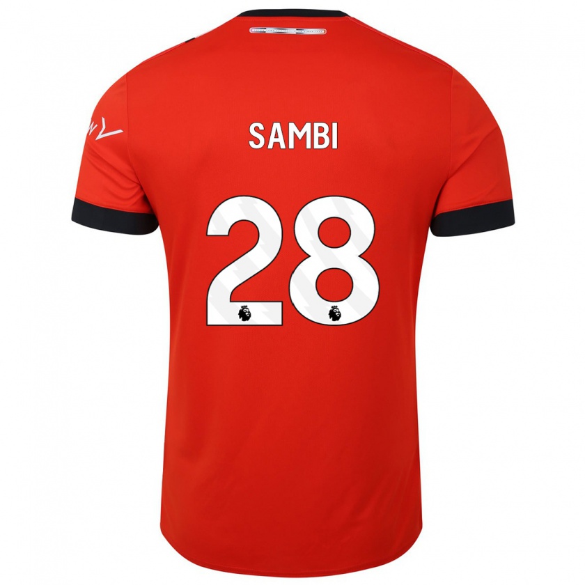 Kandiny Herren Albert Sambi Lokonga #28 Rot Heimtrikot Trikot 2023/24 T-Shirt