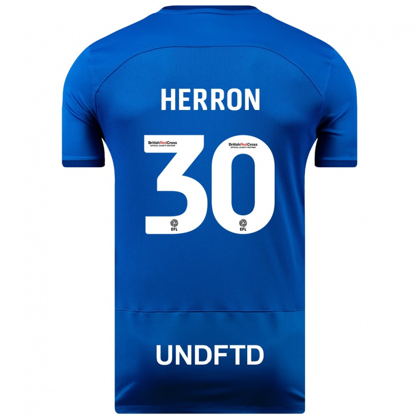 Kandiny Herren Neve Herron #30 Blau Heimtrikot Trikot 2023/24 T-Shirt