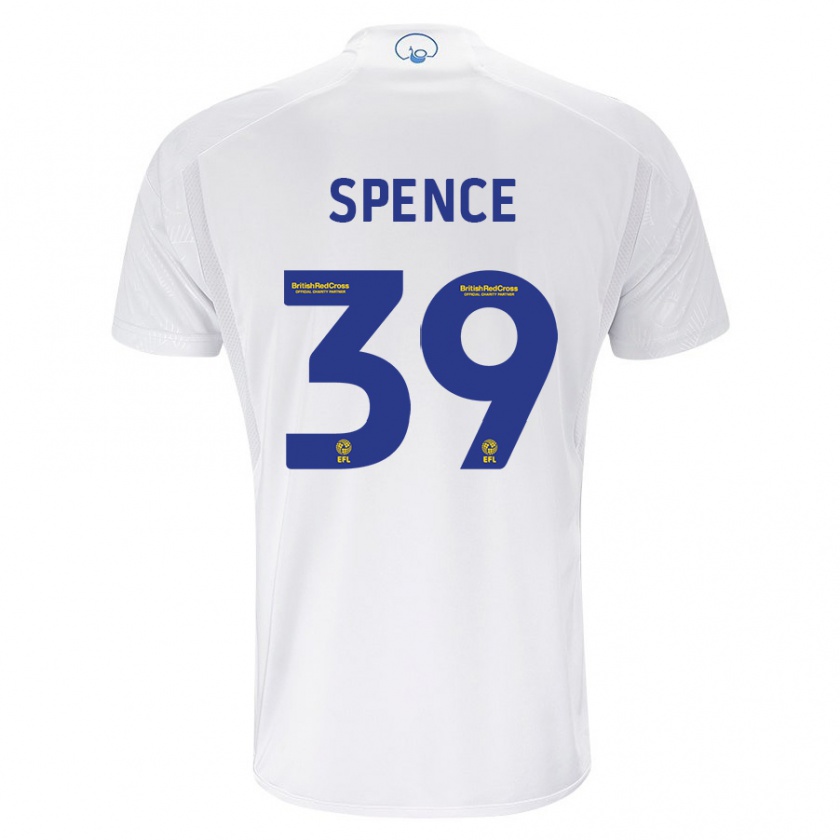 Kandiny Herren Djed Spence #39 Weiß Heimtrikot Trikot 2023/24 T-Shirt