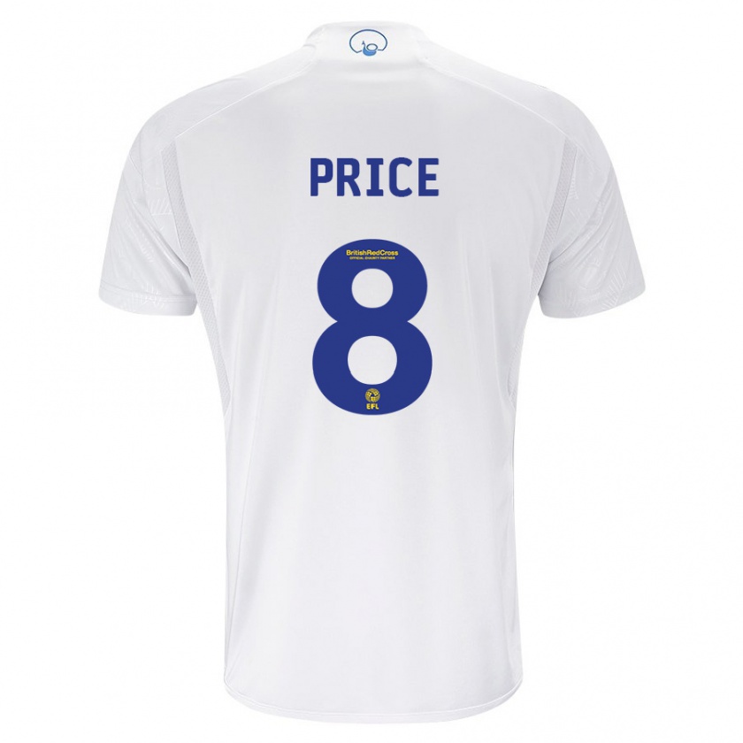 Kandiny Herren Leoni Price #8 Weiß Heimtrikot Trikot 2023/24 T-Shirt