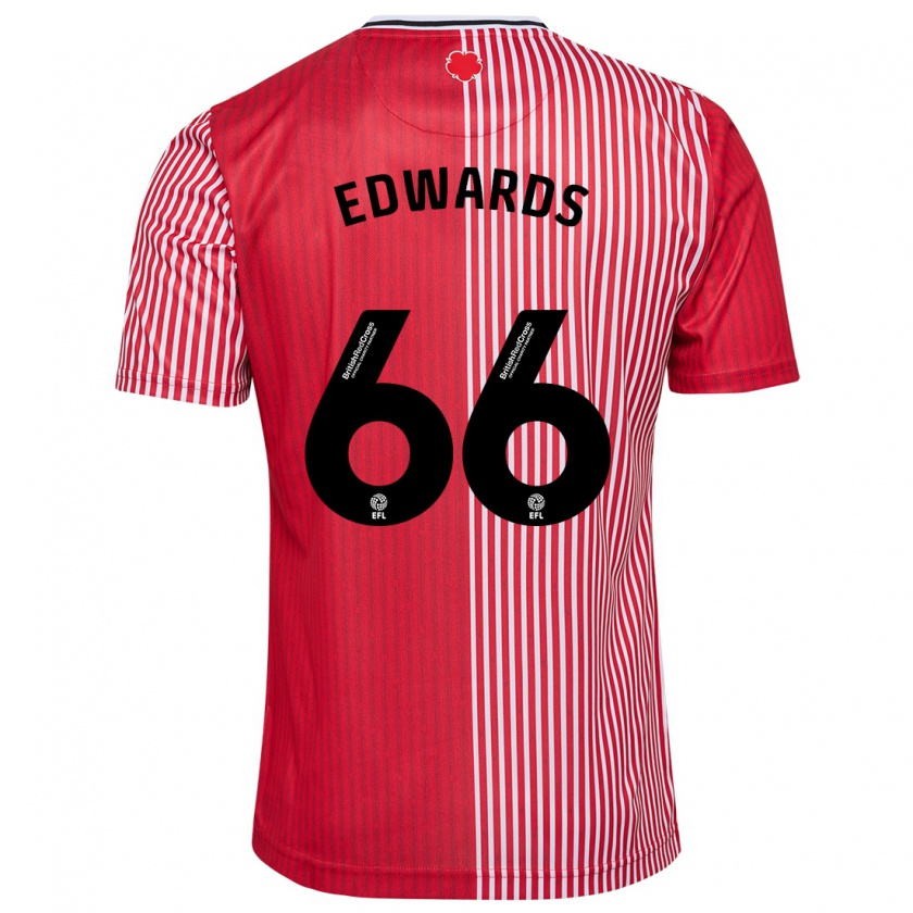 Kandiny Herren Diamond Edwards #66 Rot Heimtrikot Trikot 2023/24 T-Shirt