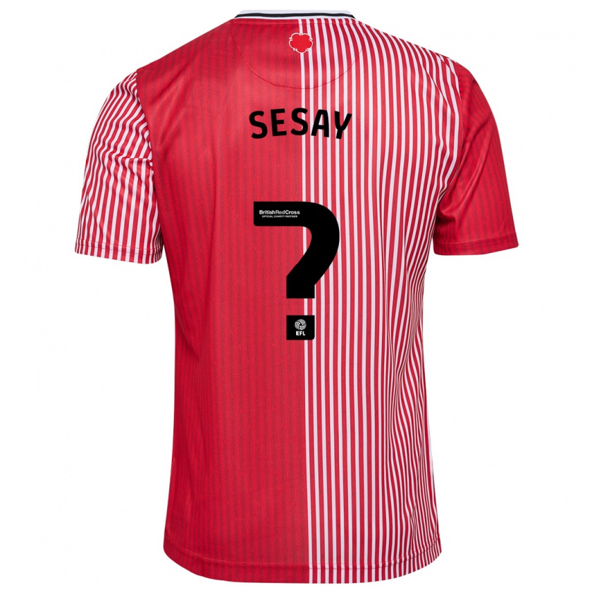 Kandiny Herren Moses Sesay #0 Rot Heimtrikot Trikot 2023/24 T-Shirt
