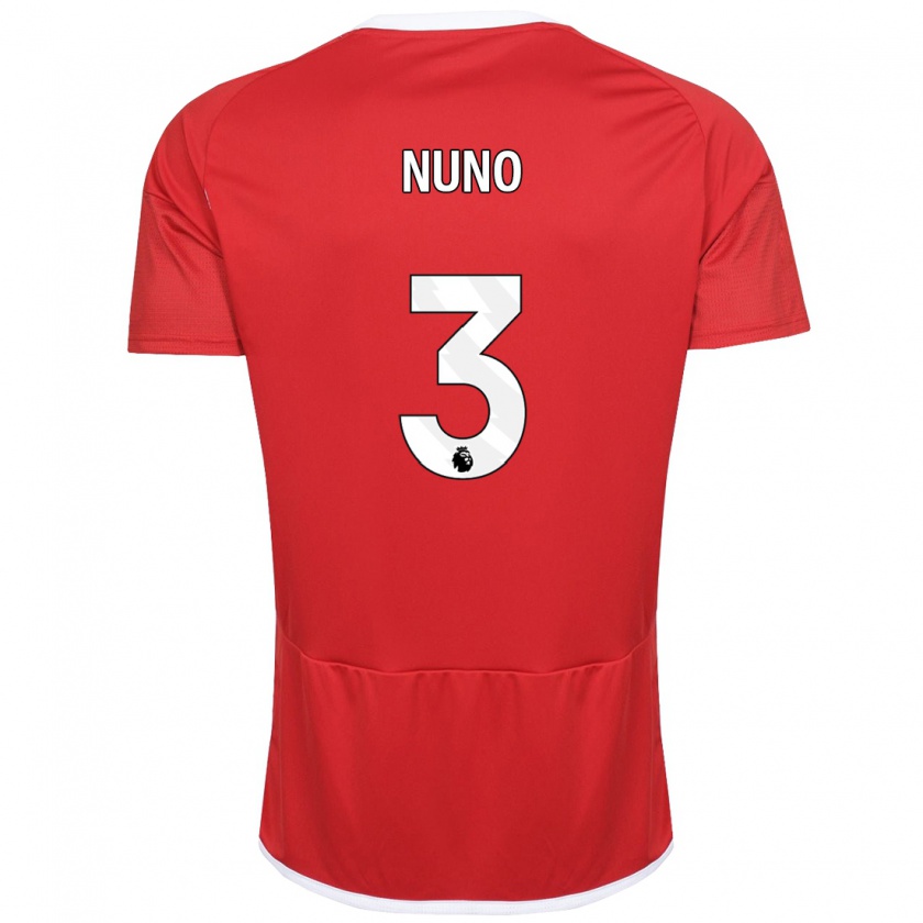 Kandiny Herren Nuno Tavares #3 Rot Heimtrikot Trikot 2023/24 T-Shirt