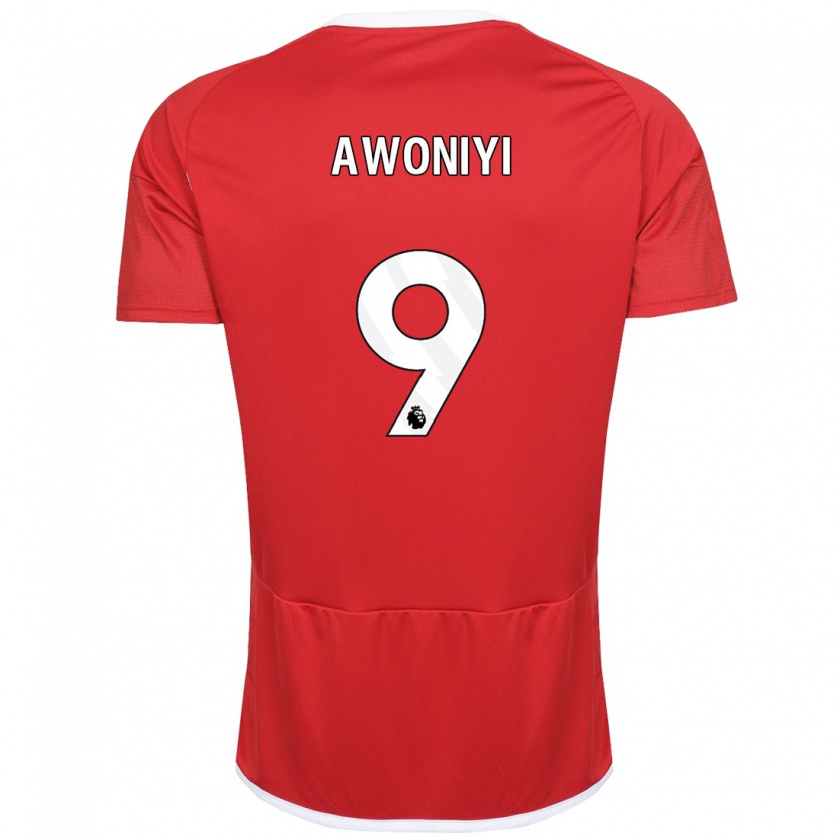 Kandiny Herren Taiwo Awoniyi #9 Rot Heimtrikot Trikot 2023/24 T-Shirt