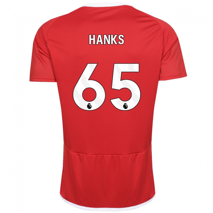 Kandiny Herren Justin Hanks #65 Rot Heimtrikot Trikot 2023/24 T-Shirt
