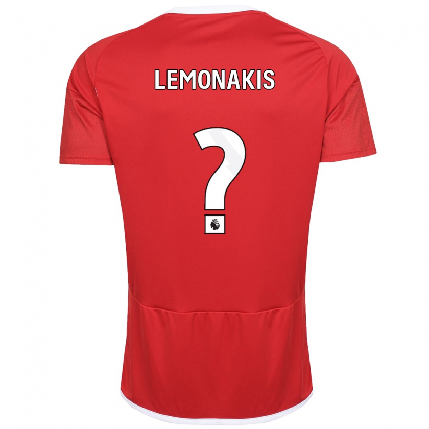 Kandiny Herren Georgios Lemonakis #0 Rot Heimtrikot Trikot 2023/24 T-Shirt