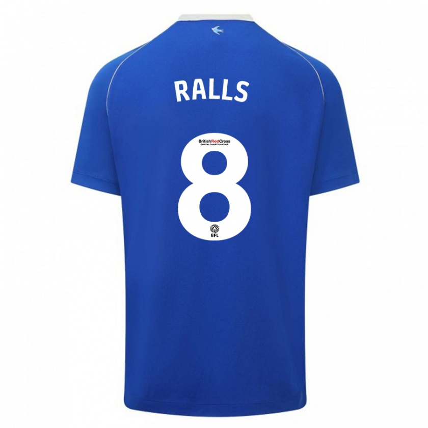 Kandiny Herren Joe Ralls #8 Blau Heimtrikot Trikot 2023/24 T-Shirt