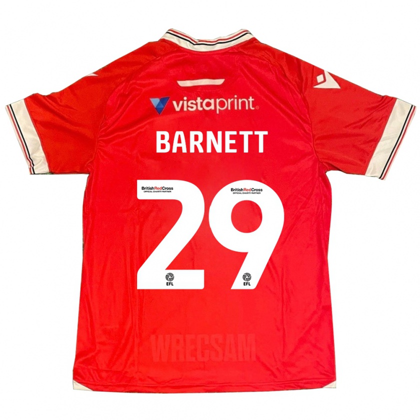 Kandiny Herren Ryan Barnett #29 Rot Heimtrikot Trikot 2023/24 T-Shirt
