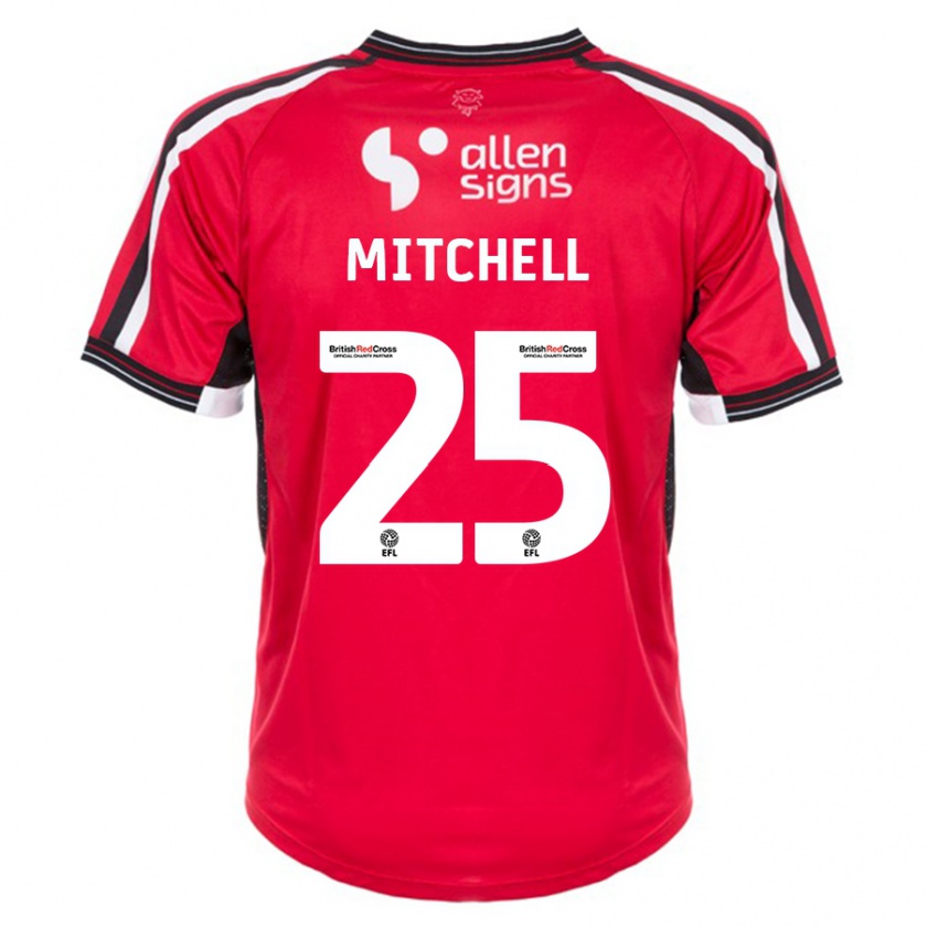 Kandiny Herren Alex Mitchell #25 Rot Heimtrikot Trikot 2023/24 T-Shirt