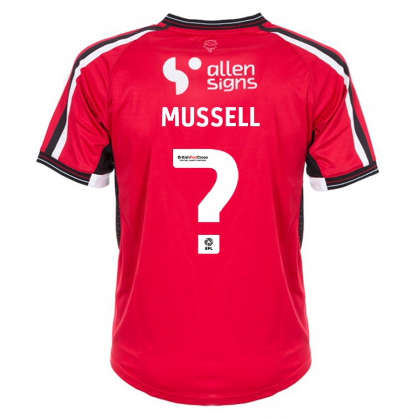 Kandiny Herren Theo Mussell #0 Rot Heimtrikot Trikot 2023/24 T-Shirt