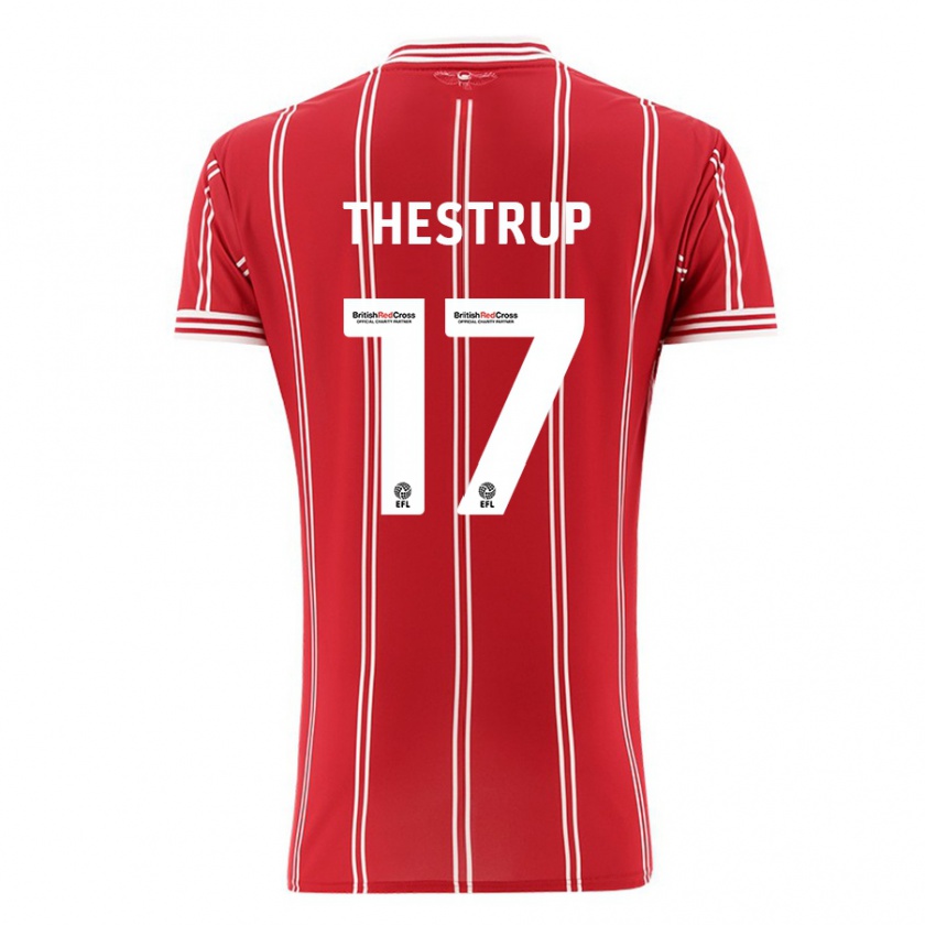 Kandiny Herren Amalie Thestrup #17 Rot Heimtrikot Trikot 2023/24 T-Shirt