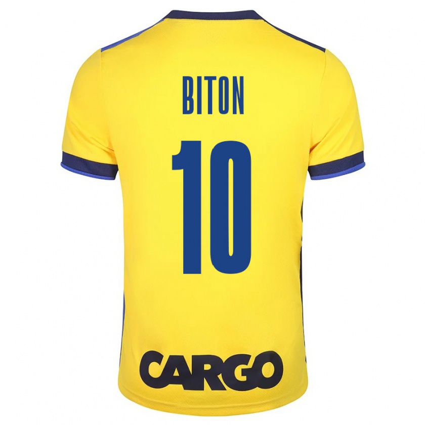 Kandiny Herren Dan Biton #10 Gelb Heimtrikot Trikot 2023/24 T-Shirt