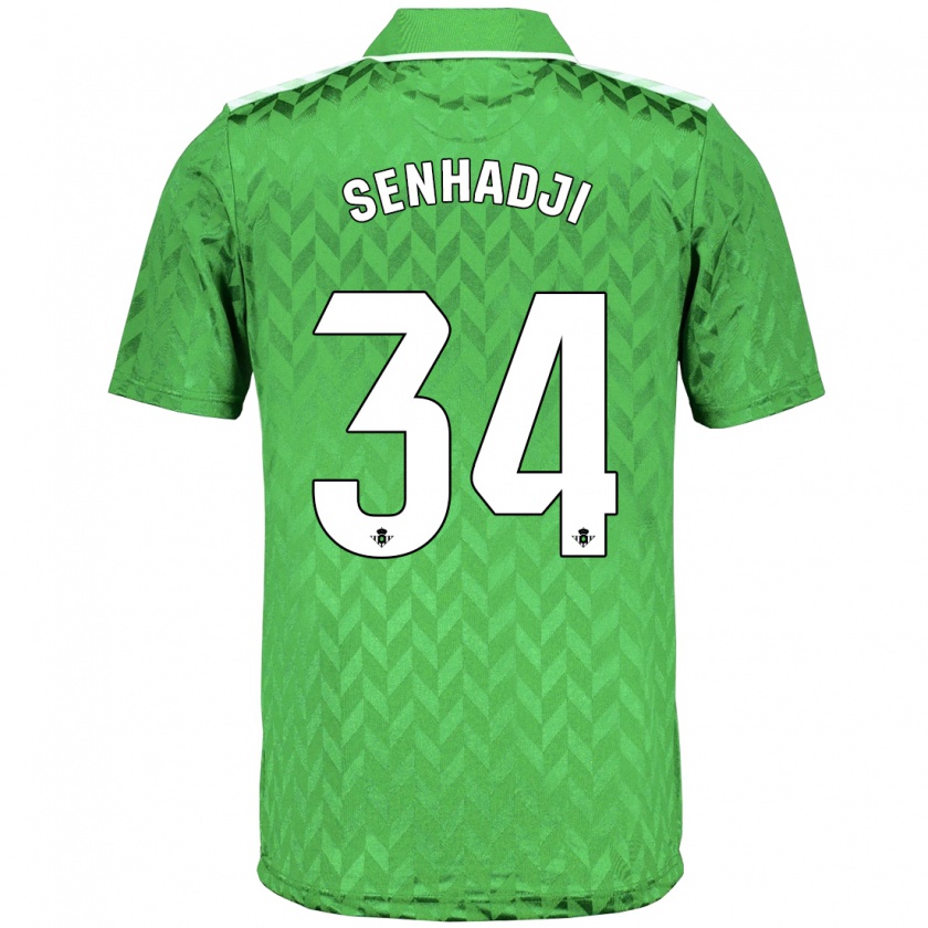 Kandiny Herren Yanis Senhadji #34 Grün Auswärtstrikot Trikot 2023/24 T-Shirt