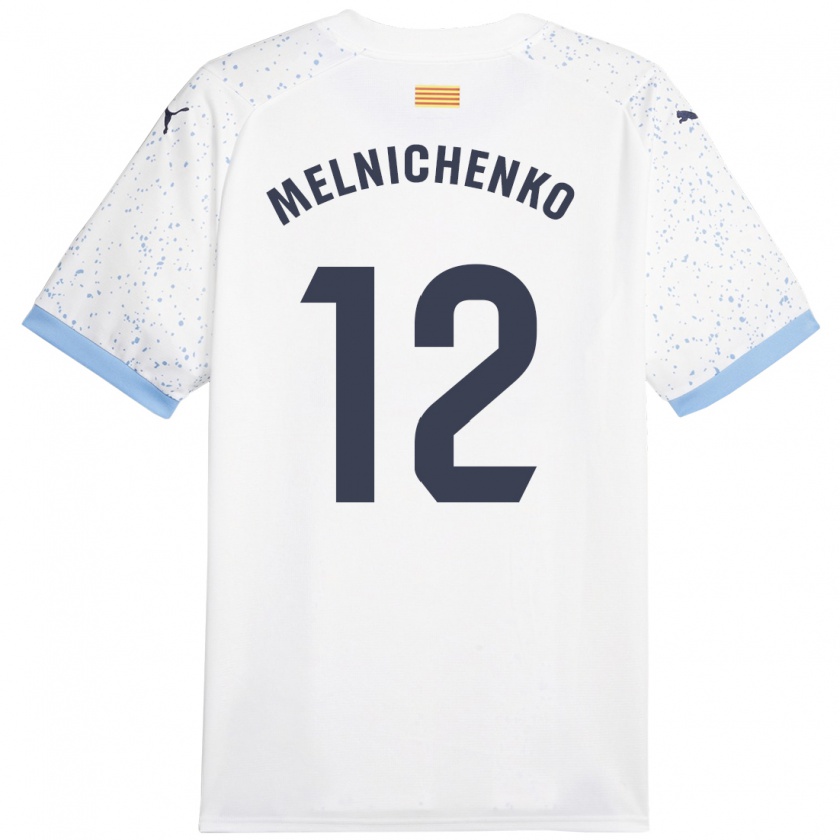 Kandiny Herren Dmytro Melnichenko #12 Weiß Auswärtstrikot Trikot 2023/24 T-Shirt