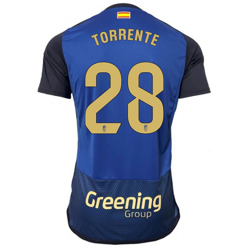 Kandiny Herren Raúl Torrente #28 Marine Auswärtstrikot Trikot 2023/24 T-Shirt