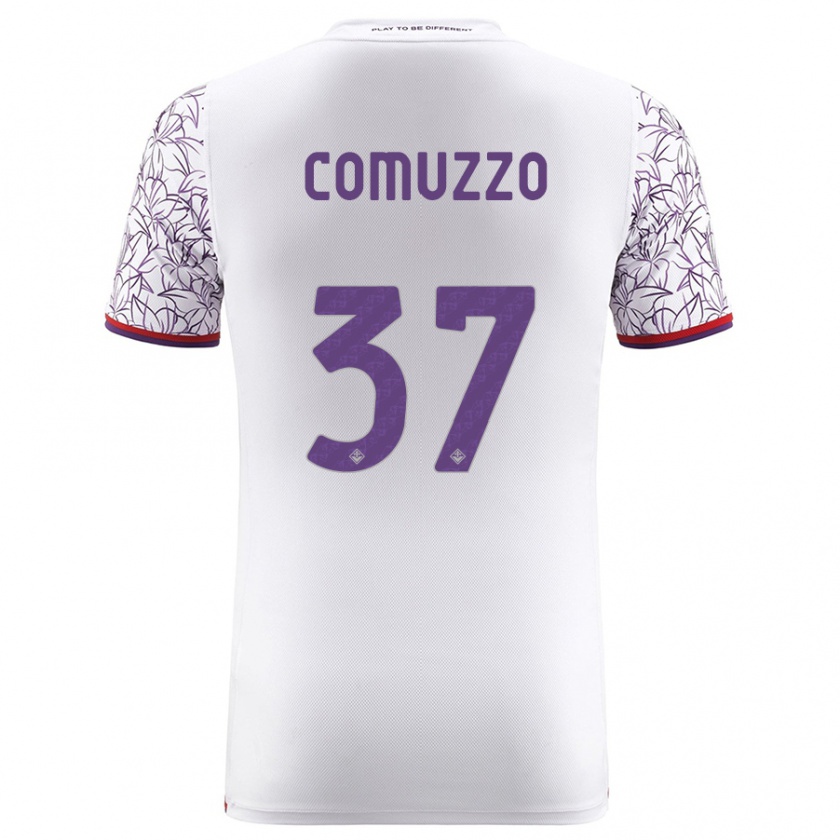Kandiny Herren Pietro Comuzzo #37 Weiß Auswärtstrikot Trikot 2023/24 T-Shirt