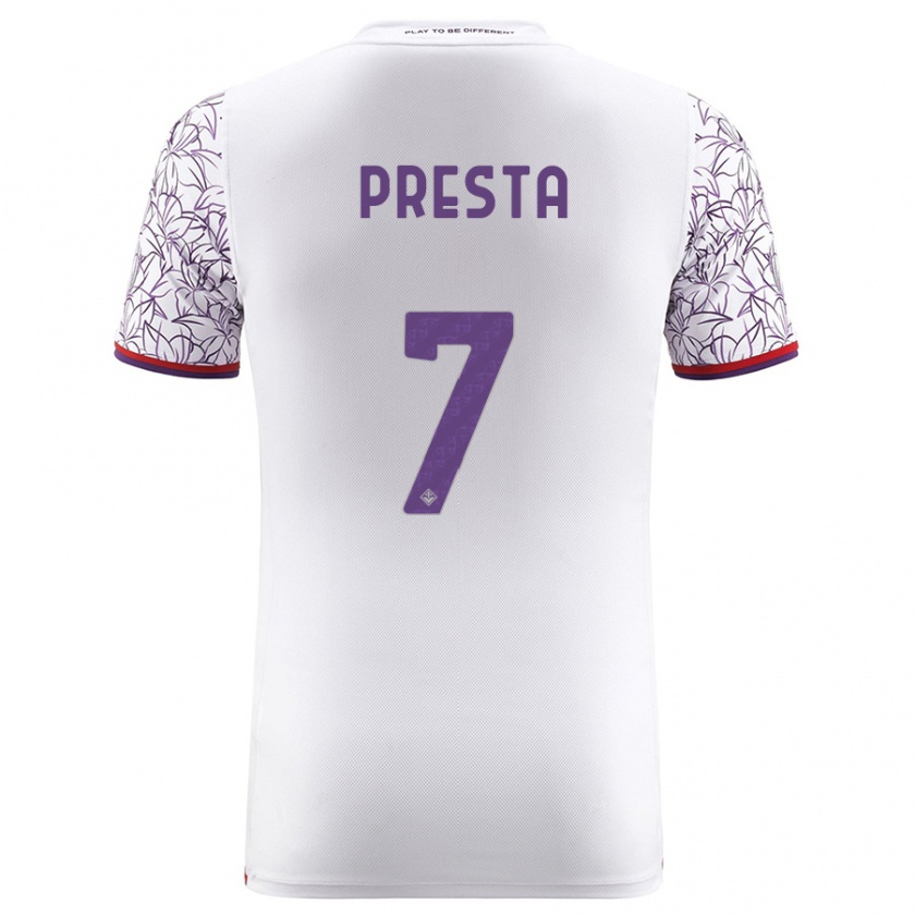 Kandiny Herren Francesco Presta #7 Weiß Auswärtstrikot Trikot 2023/24 T-Shirt