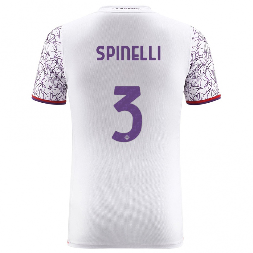 Kandiny Herren Giorgia Spinelli #3 Weiß Auswärtstrikot Trikot 2023/24 T-Shirt